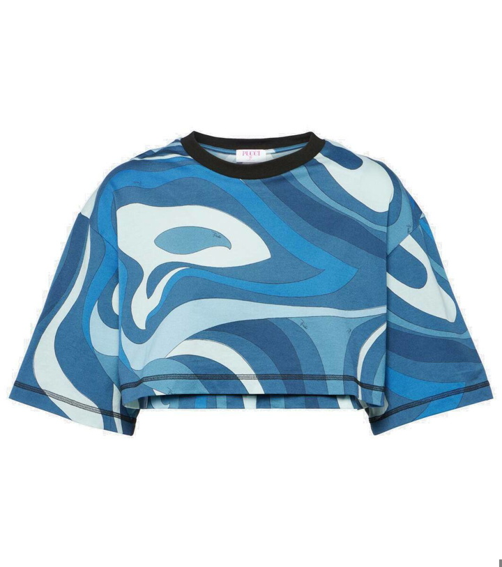 Photo: Pucci Printed cotton jersey crop top