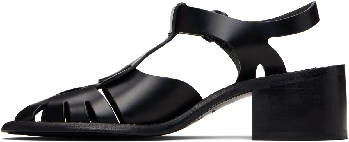 HEREU Black Pesca Heeled Sandals