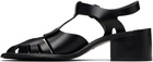 HEREU Black Pesca Heeled Sandals
