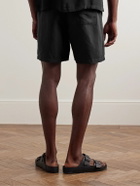 Onia - Air Straight-Leg Linen and Lyocell-Blend Drawstring Shorts - Black