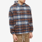 Pleasures Men's Machinist Poncho Hoody in Brown/Blue