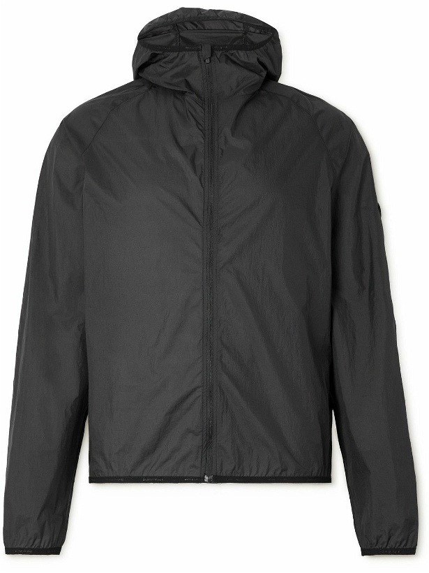 Photo: DISTRICT VISION - Wind Logo-Appliquéd Nylon Micro-Ripstop Hooded Jacket - Black