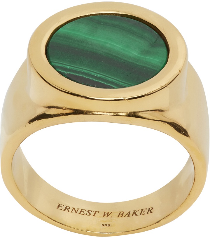 Photo: Ernest W. Baker Gold & Green Signet Ring
