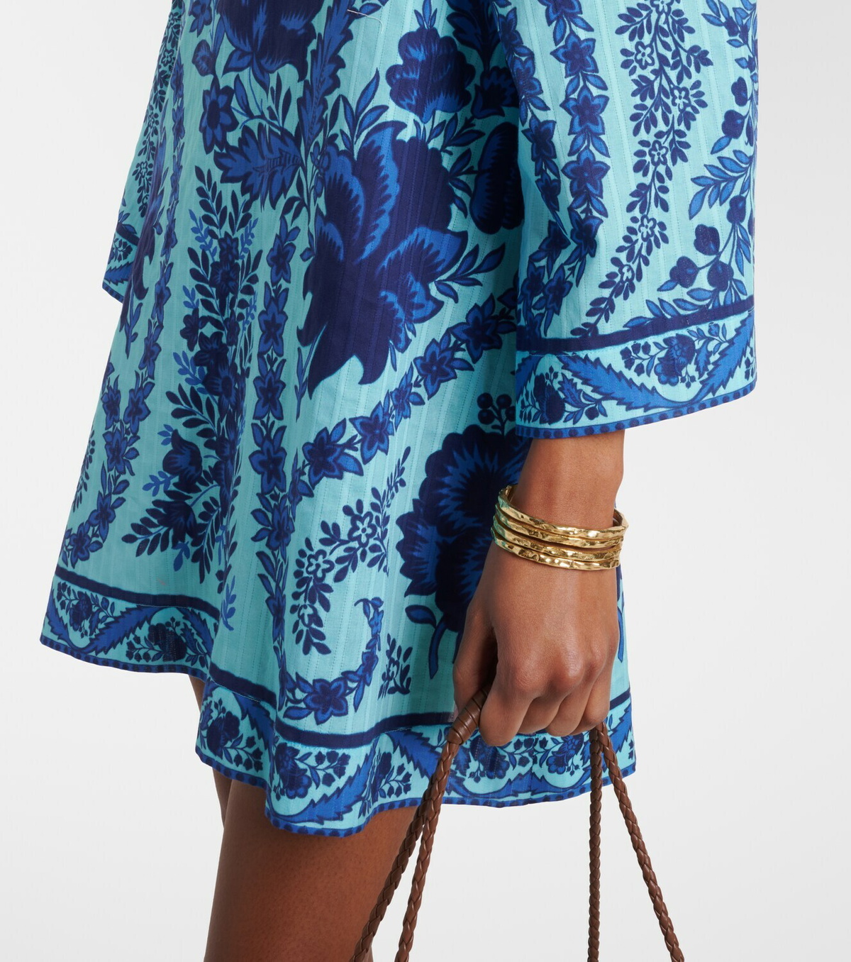Etro Paisley oversized cotton minidress