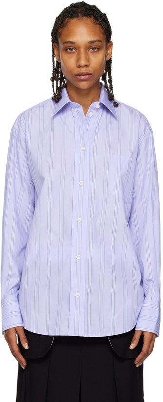 Photo: Victoria Beckham Purple Striped Shirt