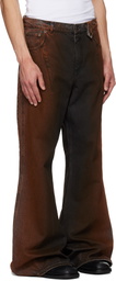 EGONlab Black & Orange Refined Wide Jeans
