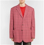 Balenciaga - Red Checked Virgin Wool and Silk-Blend Blazer - Men - Red