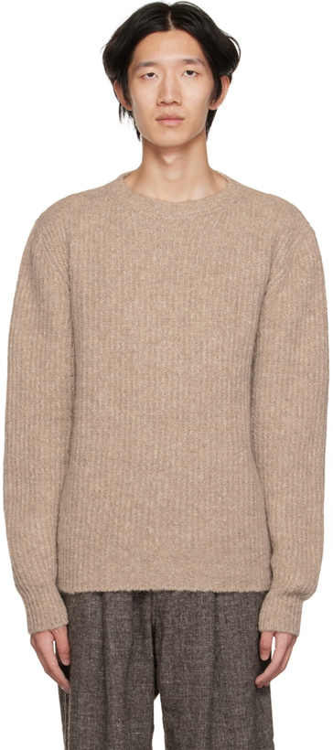 Photo: Officine Générale Beige Marco Sweater