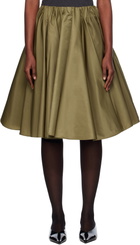 AO Yes Khaki Circular Midi Skirt