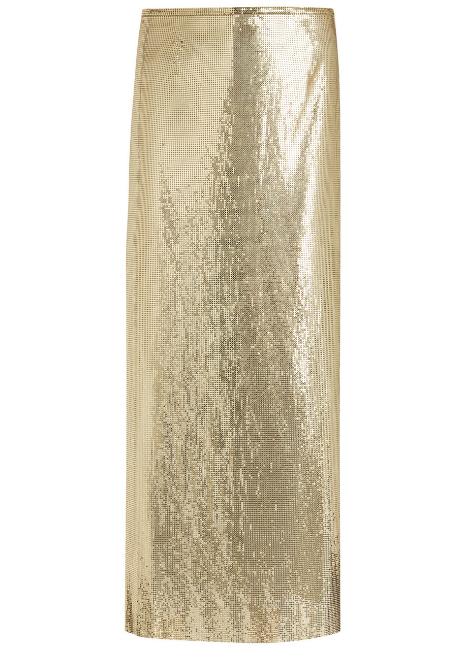 Rabanne Chainmail Maxi Skirt Gold