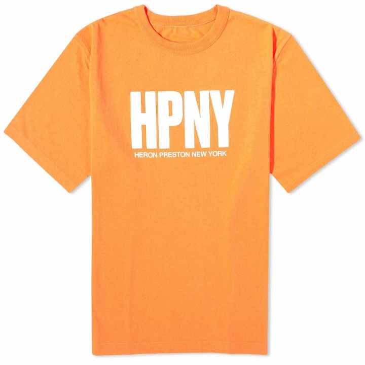 Photo: Heron Preston Men's HPNY T-Shirt in Orange