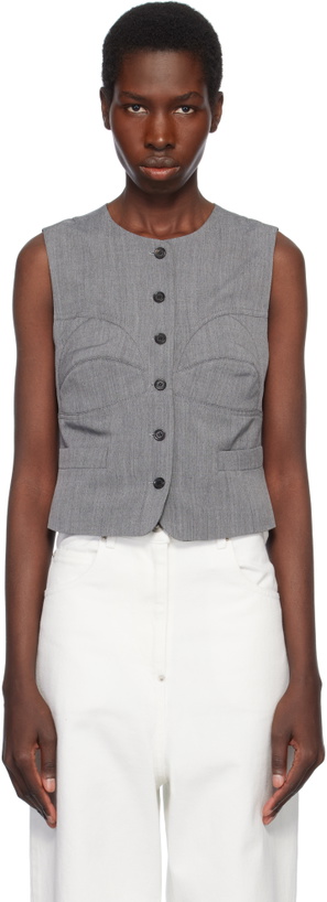 Photo: Pushbutton Gray Dummy Shaped Vest