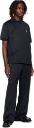 Lacoste Black Loose Fit Badge Accent Fleece Polo