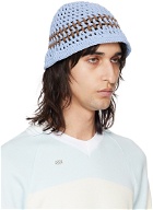 Kijun Blue Crochet Bucket Hat
