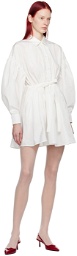 MSGM Off-White Balloon Sleeve Minidress