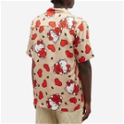 Soulland x Hello Kitty Orson Heart Vacation Shirt in Beige Aop
