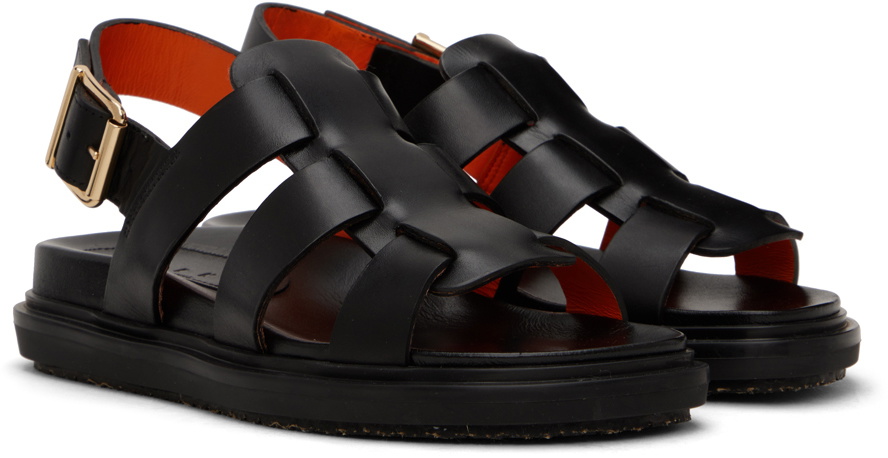 【Marni】Fussbett gladiator サンダル ☆関税送料込み Marni Black Gladiator Fussbett Sandals Marni