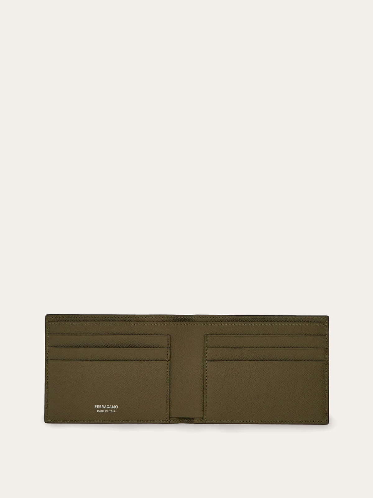 Ferragamo Mens Gancini wallet in Green