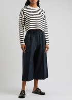 Loewe Anagram Striped Wool-blend Jumper Navy