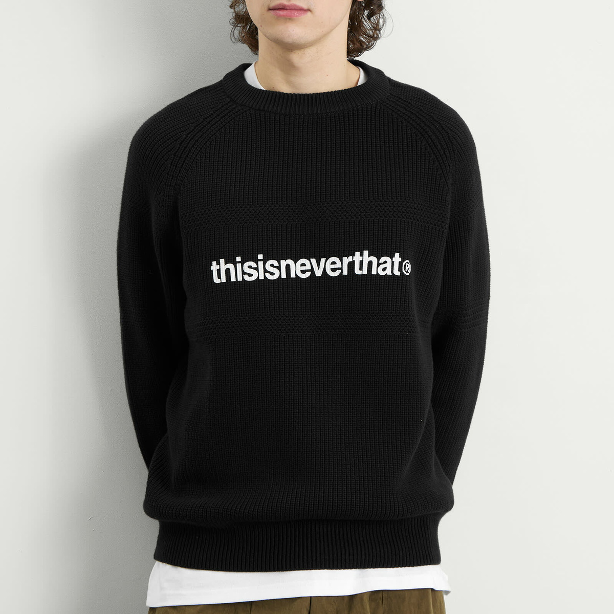 thisisneverthat Men's T-Logo Knit Jumper in Black