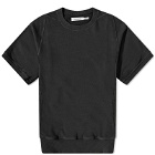 Nonnative Men's Dweller Overdyed Short Sleeve Sweatshirt in Black