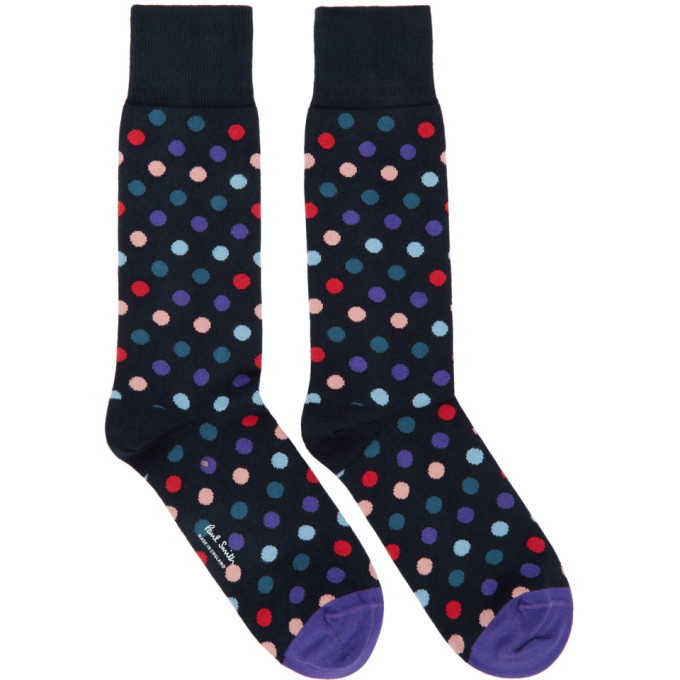 Photo: Paul Smith Navy Kool Dot Socks