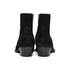 Saint Laurent Black Suede Lukas Boots