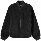 Cole Buxton Men's Fleece Bomber Jacket in Black