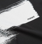 Isabel Marant - Zafferh Logo-Print Cotton-Jersey T-Shirt - Black