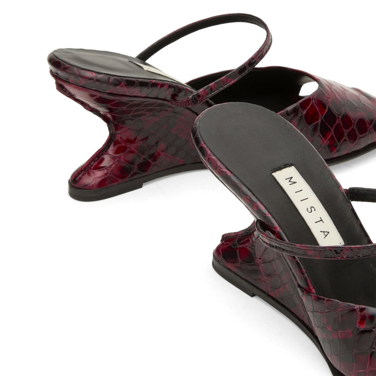 MIISTA Women's Egle Snake Sandals in Red