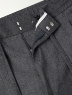 Lardini - Straight-Leg Wool and Cashmere-Blend Flannel Trousers - Gray