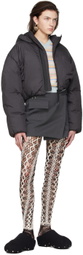 Acne Studios Grey Polyester Down Coat