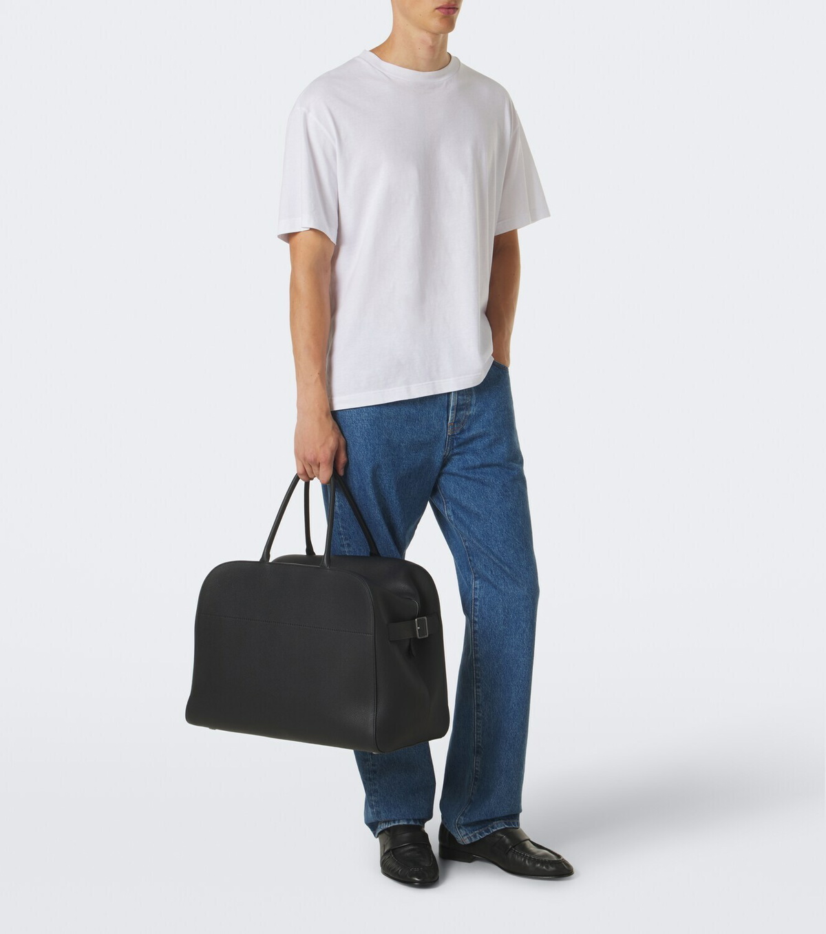 The Row Marco leather duffel bag