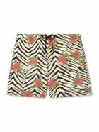 CELINE - Mid-Length Straight-Leg Printed Swim Shorts - Neutrals
