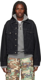 Sky High Farm Workwear Black Cropped Denim Jacket