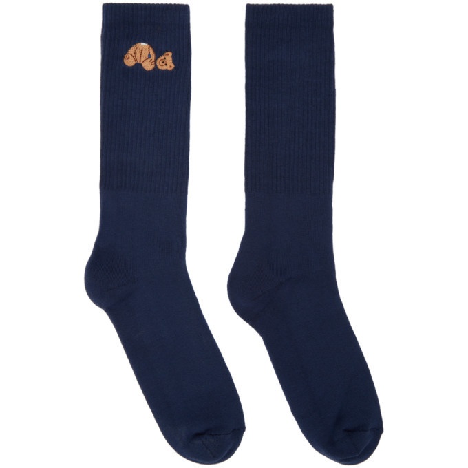 Photo: Palm Angels Navy Bear Socks