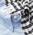 Thom Browne - Slim-Fit Button-Down Collar Panelled Cotton Oxford Shirt - Blue