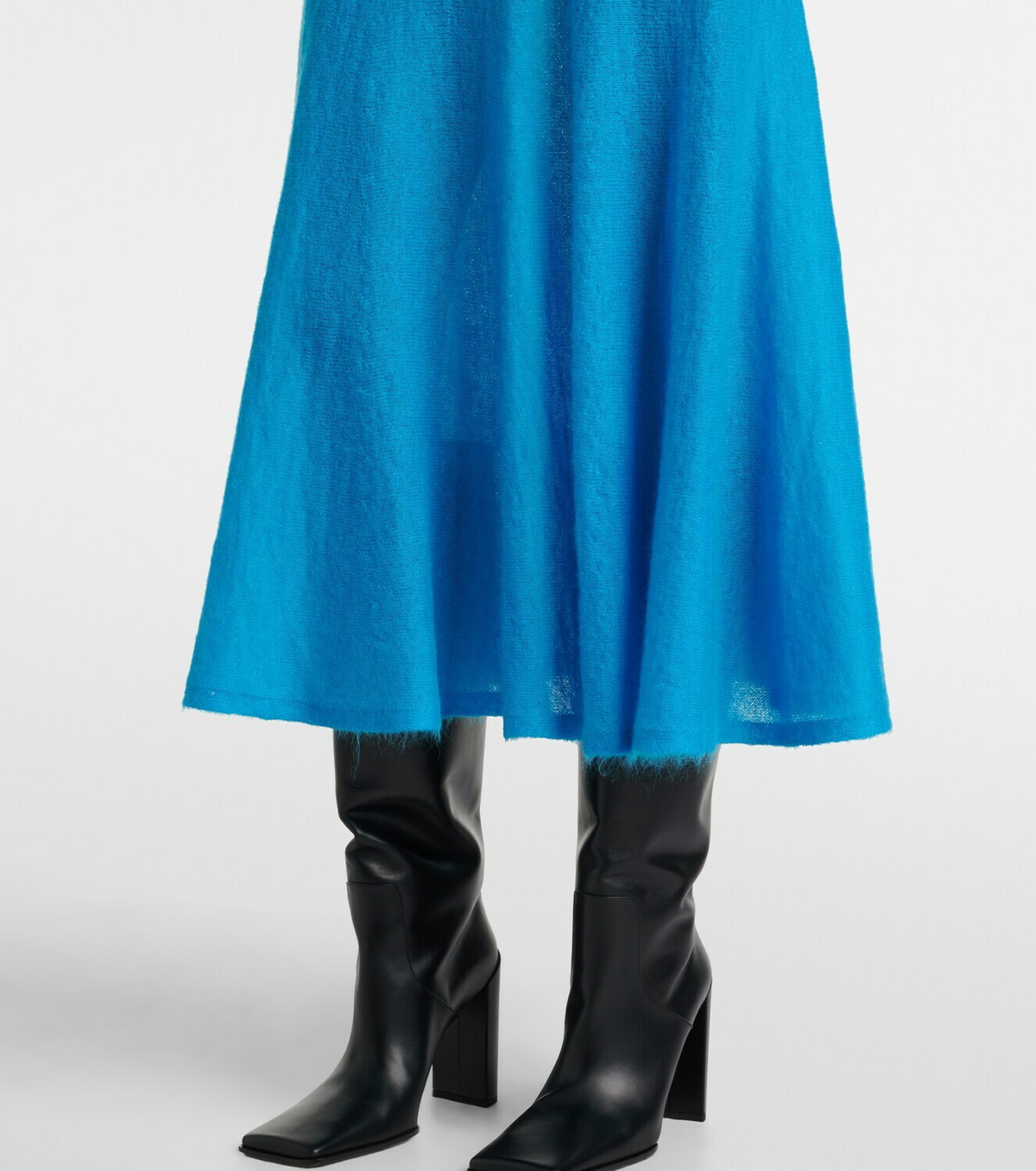 Alaïa Circle mohair and wool-blend midi skirt
