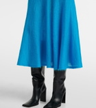 Alaïa Circle mohair and wool-blend midi skirt