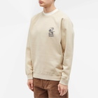Edwin Men's Agaric Village Crew Sweat in White Pepper