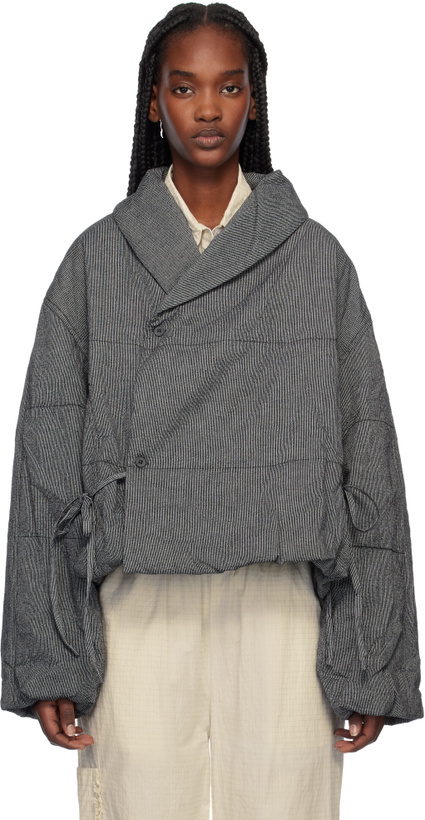 Photo: Deiji Studios SSENSE Exclusive Black & White Bubble Jacket