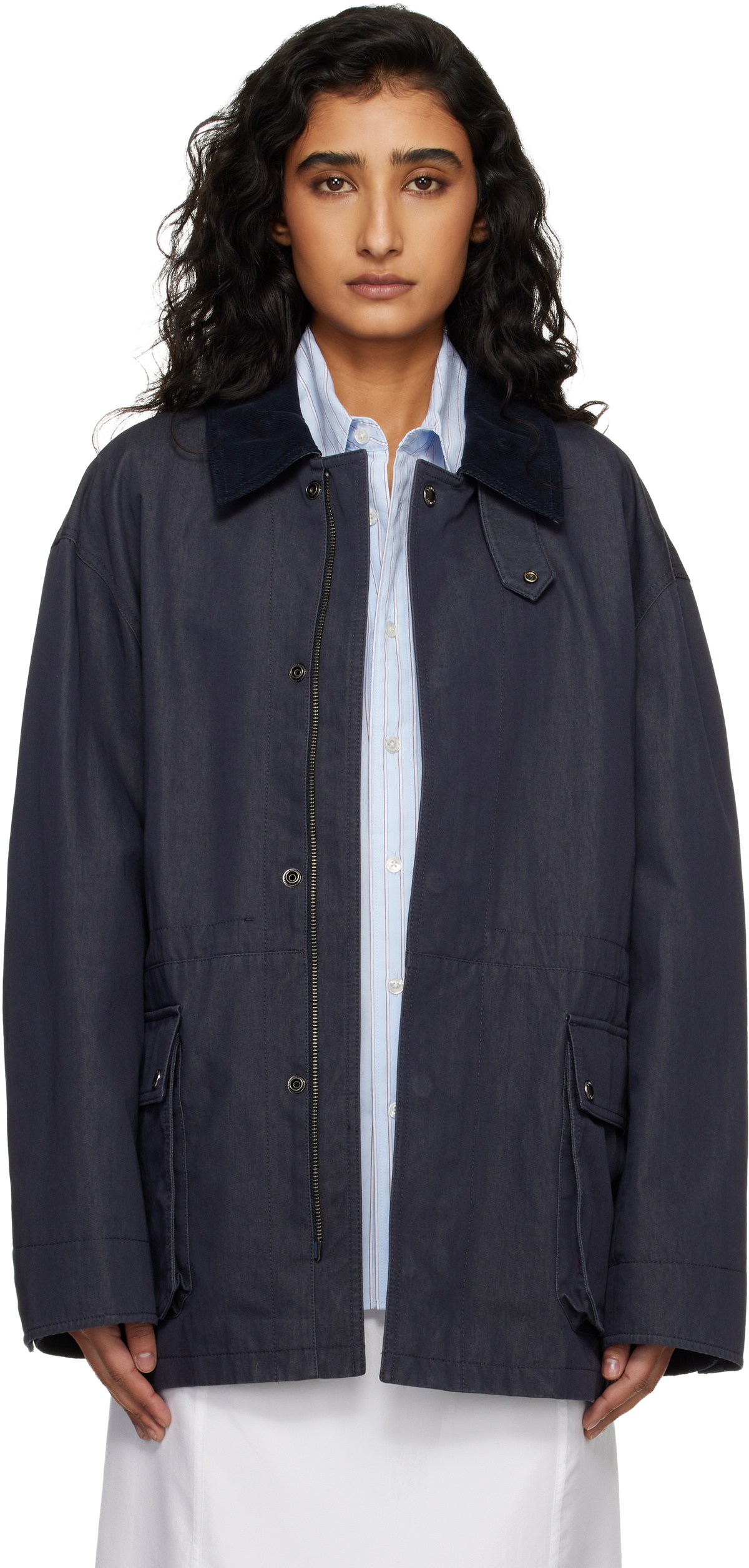 Dunst Navy Cotton Chore Jacket
