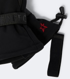 Perfect Moment Davos leather-trimmed ski mittens