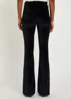 Veronica Beard Beverly Skinny Flared-leg Velvet Jeans Black