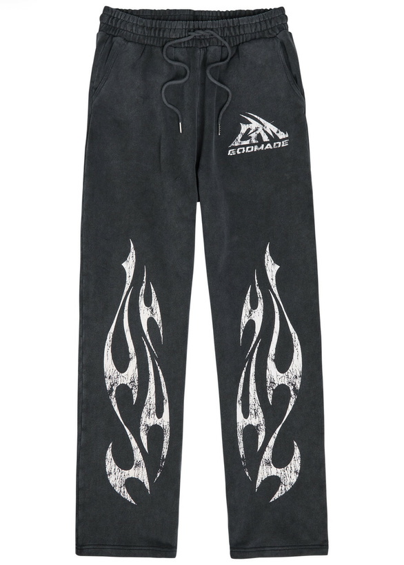 Photo: God Made Printed Straight-leg Cotton Sweatpants Grey