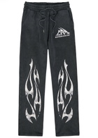 God Made Printed Straight-leg Cotton Sweatpants Grey