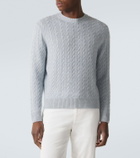 Dunhill Cable-knit cashmere and linen sweater