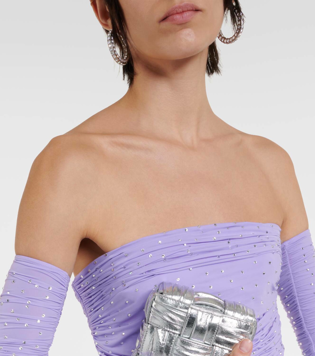 Alex Perry crystal-embellished dress - White
