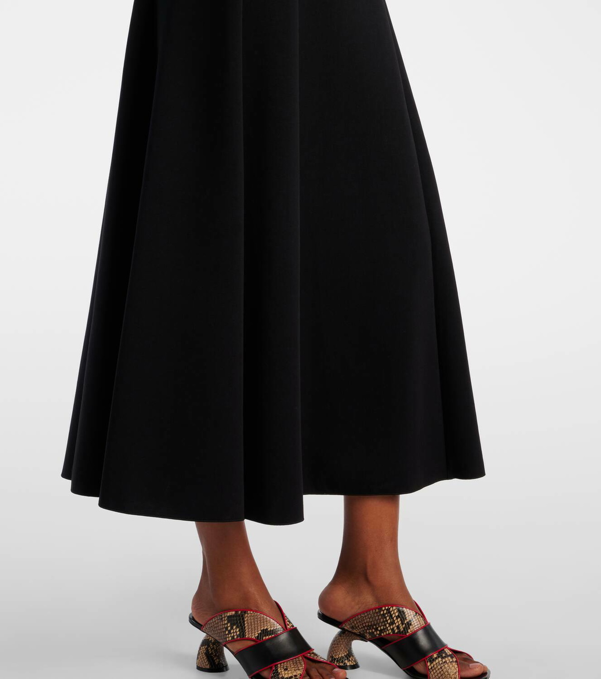 S Max Mara Platani pleated cotton-blend midi dress S Max Mara