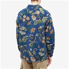 Kestin Men's Ormiston Shirt Jacket in Royal Blue Jacquard